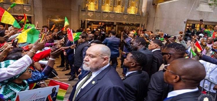 81e Session de l’Assemblée Générale de l’ONU : le Chef de l’État, S.E. Mamadi DOUMBOUYA, est arrivé à New York